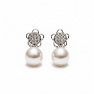 Fiore Pavé e Perla · Argento 925